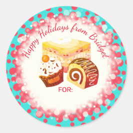 Bläddra efterger helgdag bakande jul till från runt klistermärke