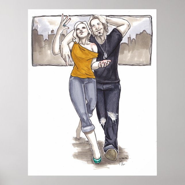 Bläddra genom staden poster (Framsidan)