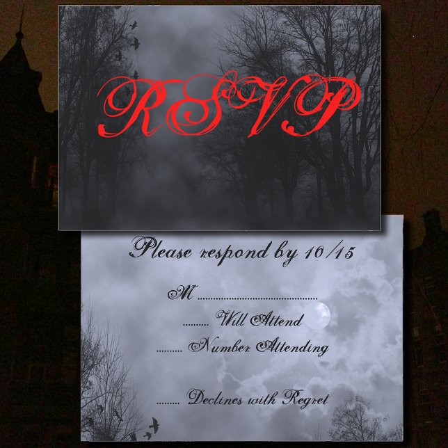Bläddra Himlar Blue Mist med Ravens Halloween OSA Kort (Skapare uppladdad)