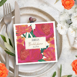 Bläddra i blommigt Möhippa Bord dekaner Pappersservett