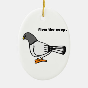 Bläddra i Coop Funny Grått Pigeon Tecknad Julgransprydnad Keramik