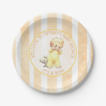 Bläddra i en Boo Vintage Pojke Gult Baby Shower