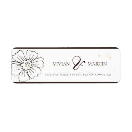 Bläddra i Kärlek Bröllop Adress Returadress Etikett