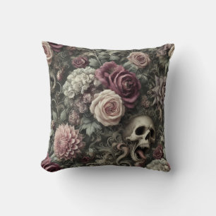 Bläddra i Ro - gotisk Blommigt Skullfyllning Kudde