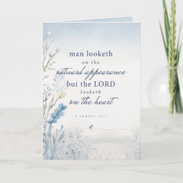 Bläddra i sidled 1 Samuel 16:7, vattenfärg i vikt Anteckningskort