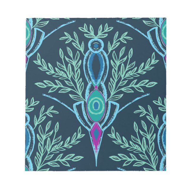 Bläddra i totem-design på Mörk blått Anteckningsblock (Framsida)