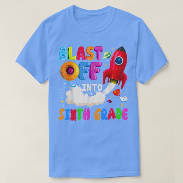 Bläddra in i 6e Klass Astronaut Space Star 1:a T Shirt (Design framsida)