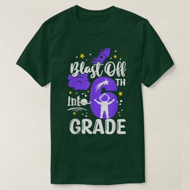 Bläddra in i 6e Klass Boys Rymden tillbaka till T Shirt (Design framsida)