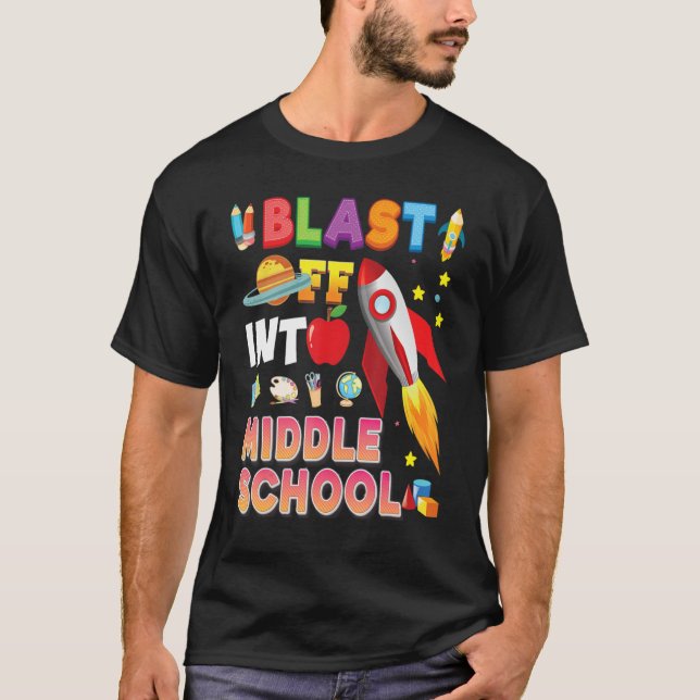 Bläddra in i Mitten School Rocket Back to school T Shirt (Framsida)