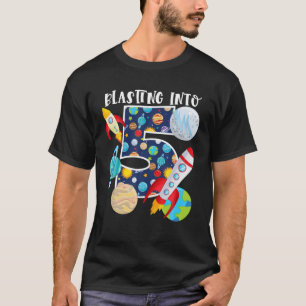Bläddra in i Rymden 5 år gammal 5:e födelsedagen T Shirt