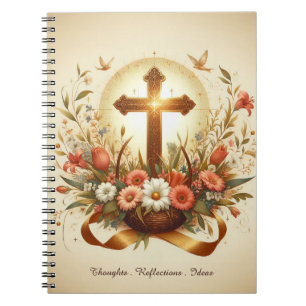 Bläddra Journal med Kor och Blommigt accenter Anteckningsbok