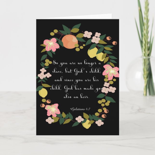 Bläddra konst - Galatianer 4:7 Helgkort (Framsida)