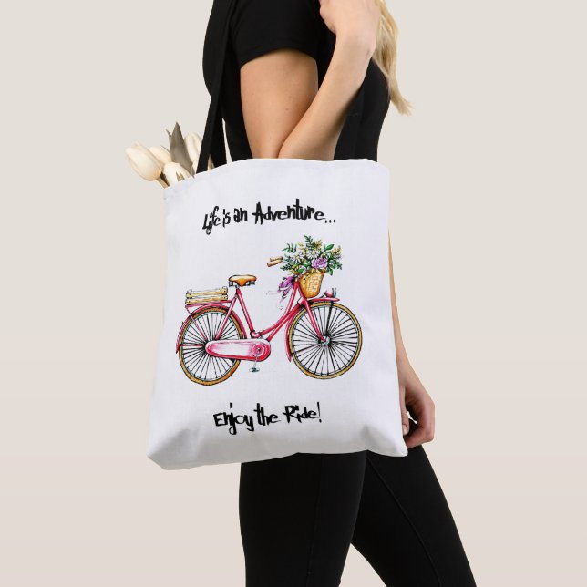 Bläddra med blommigt basket tygkasse (Närbild)