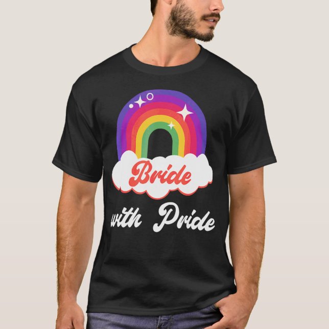 Bläddra med Pridet Lesbisk Bröllop T Shirt (Framsida)