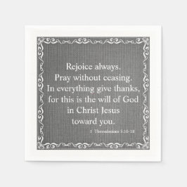 Bläddra och bläddring - 1 Thessaloniki 5:16-18 Pappersservett
