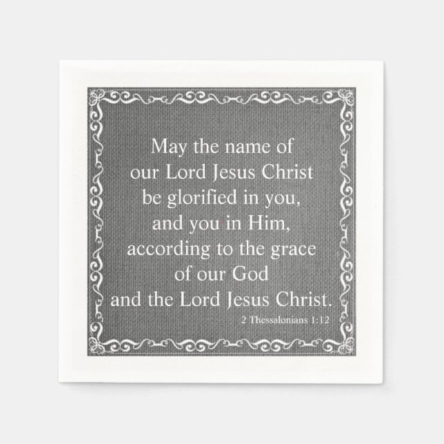 Bläddra och bläddring - 2 Thessaloniki 1:12 Pappersservett (Framsidan)