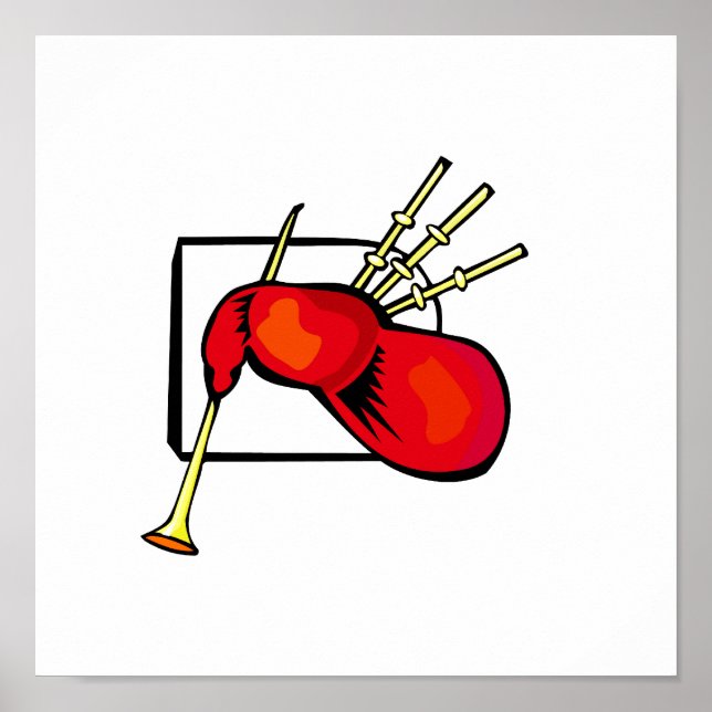 Bläddra, röd och brun grafik poster (Framsidan)