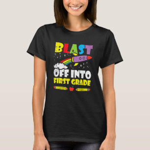 Bläddra till 1:a Klass-raketen första skoldagen T Shirt