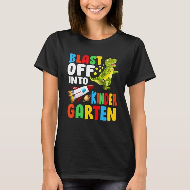 Bläddra till Kindergarten 1:a dagen Rex Space Ba T Shirt (Framsida)