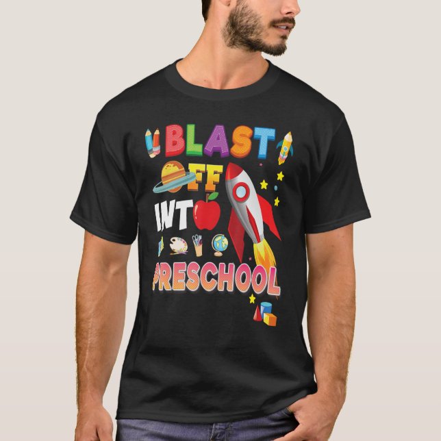 Bläddra till Preschool Rocket Back to school Kid T Shirt (Framsida)