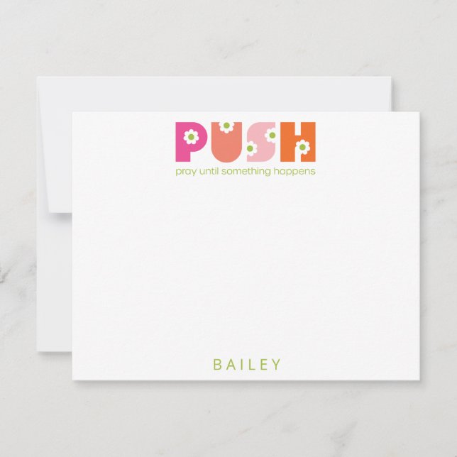 Bläddra tills något händer i Rosa Orange Anteckningskort (Framsida)