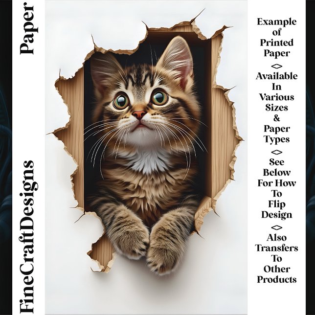 Bläddra ut ur Tabby katt CN5-skrapbok Papper från  (Skapare uppladdad)