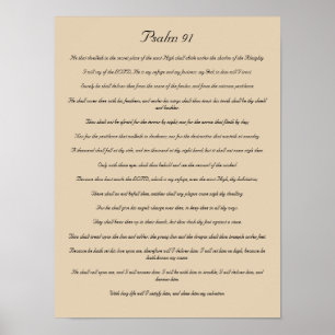 Bläddra utskrift, Psalm 91 Poster