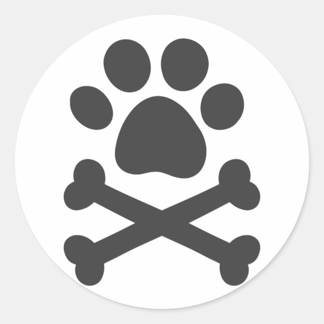 Bläddra utskrivet över ben - Välj bakgrund färg Runt Klistermärke (Framsida)