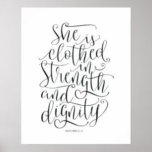 Bläddra verb 31:25-kalligrafi poster