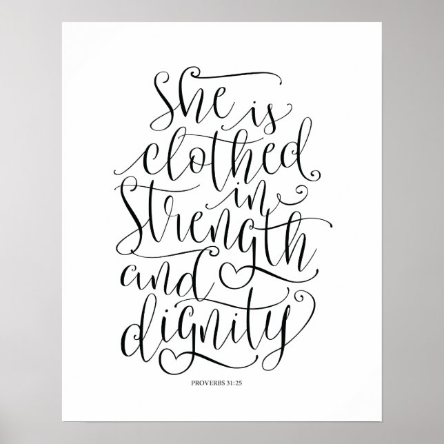 Bläddra verb 31:25-kalligrafi poster (Framsidan)