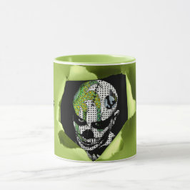 Bläddrad clown genom rippad Hål Mugg