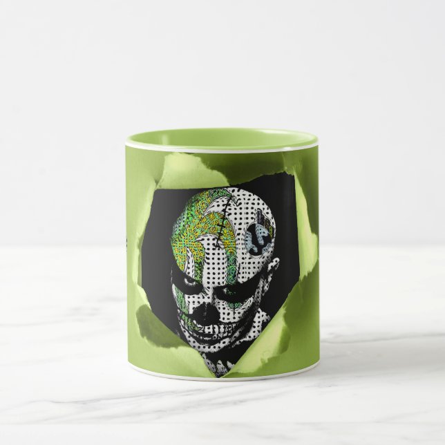 Bläddrad clown genom rippad Hål Mugg (Center)