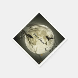 Bläddrad full Moon Halloween fest Papper Pappersservett