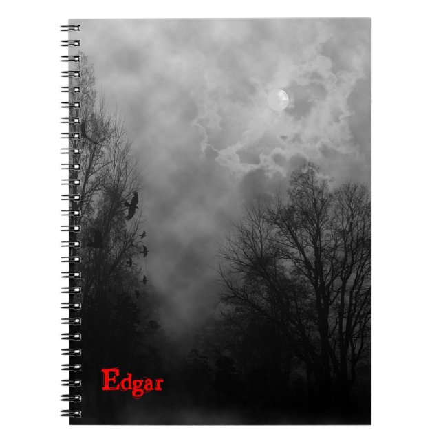 Bläddrad Gothic Himmel-Anpassningsbar bärbar dator Anteckningsbok Med Spiral (Framsidan)