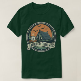 Bläddrad grogrund Spooky Camping Coffee Design T Shirt