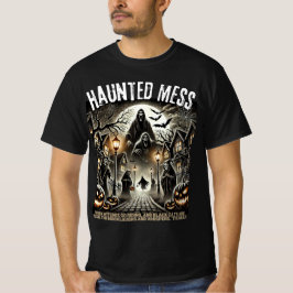 Bläddrad Halloween-grafik T-shirt