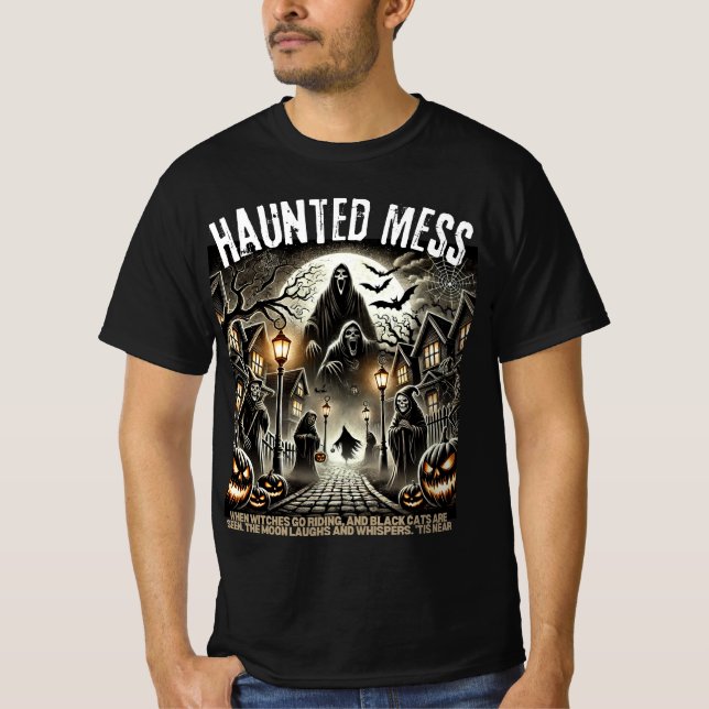 Bläddrad  Halloween-grafik T-shirt (Framsida)