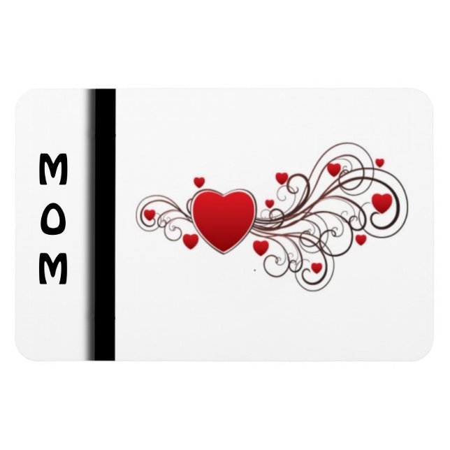 Bläddrad hjärta magnet (Horisontell)