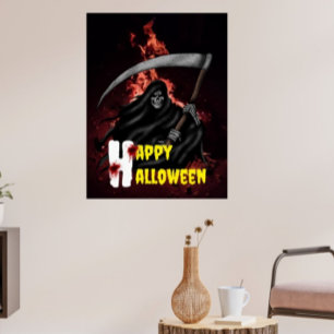Bläddram Reaper Anpassningsbar Halloween Poster