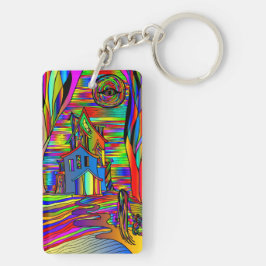 Bläddrat husskåp Abstrakt Färgfläckglas