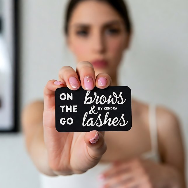 Bläddringar för Mobile Lash Visitkort (Mobile Lashes Brows Business Cards)