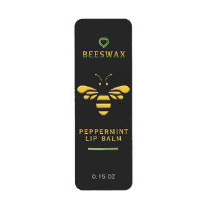 Bläddringsetikett för Beeswax Peppermint Lip Balm  Returadress Etikett