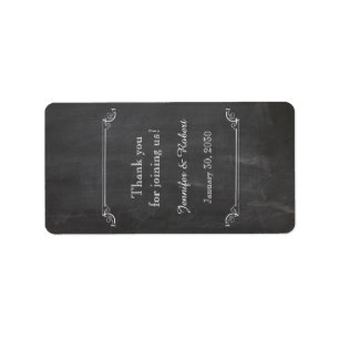 Bläddringsetikett för Chalkboard Posh Bröllop Lip Adressetikett