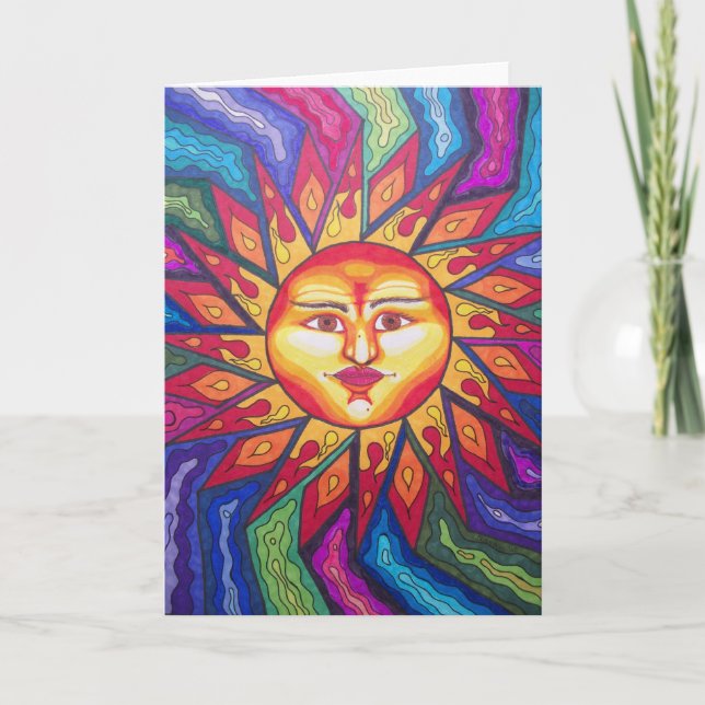 Bladed sol kort (Framsida)