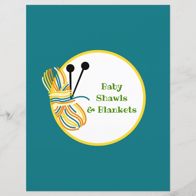 Blådelarsida - Kniting Mönster Binder Infoga (Framsida)