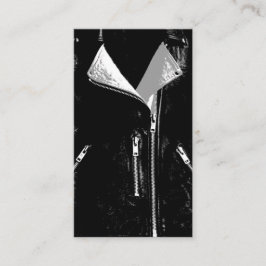 Bläder Jacka White affärskort Black Visitkort