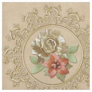 Bläder- och suede Carvings Fabric Tyg
