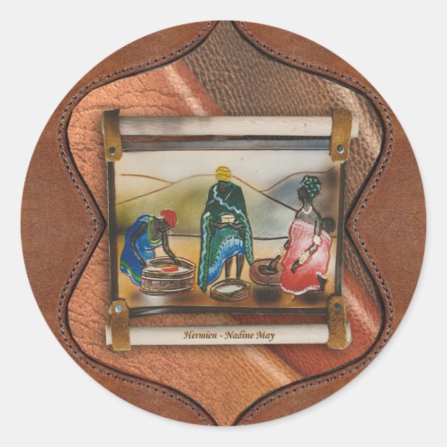 Blädermärken tittar runt klistermärke (Framsida)