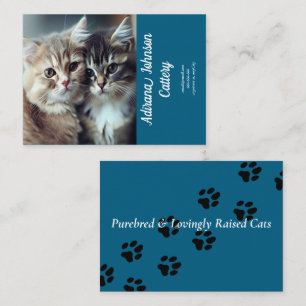Blådesign för Affärskortet anpassade Cattery Visitkort