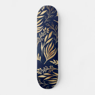 Blådesign för Classy Guld Mini Skateboard Bräda 18,5 Cm